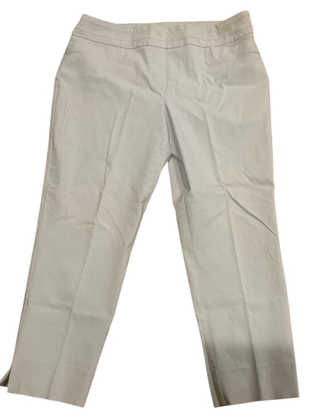 Renaur Women's Cropped White Ankle Pants - Tailored Fit